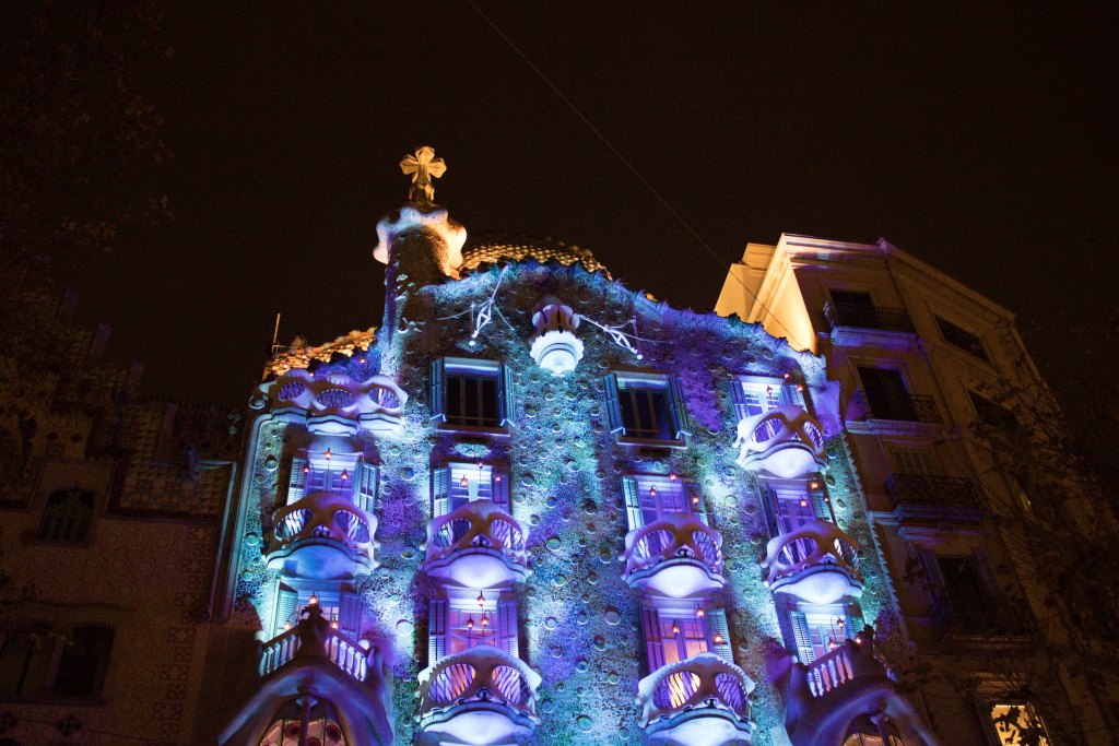 Barcelona in August Casa Batllo Nights