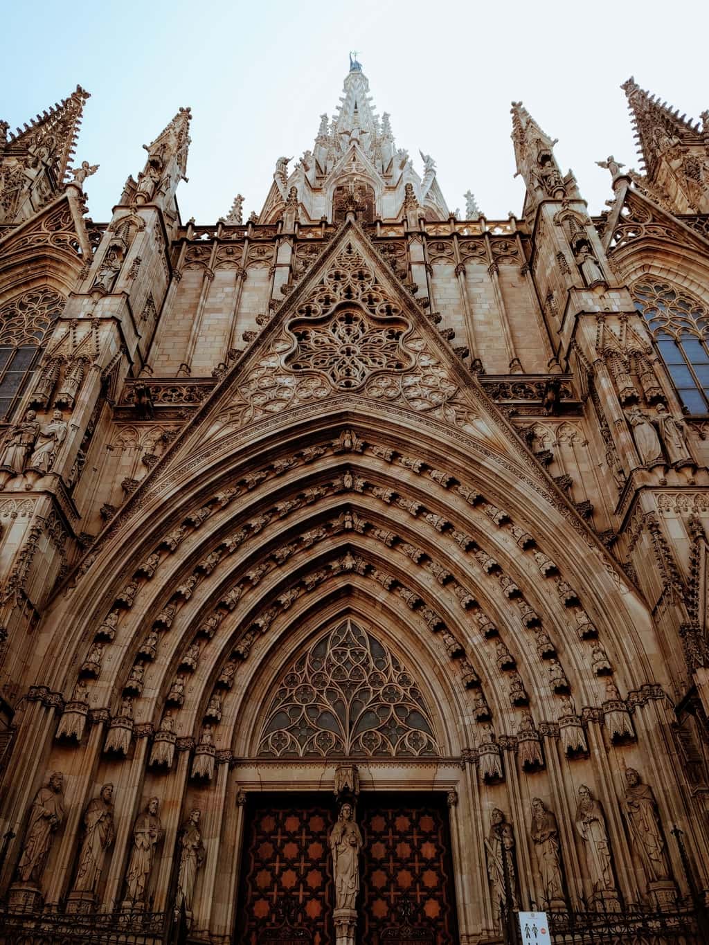 Magnificent cathedral in Barcelona, Spain