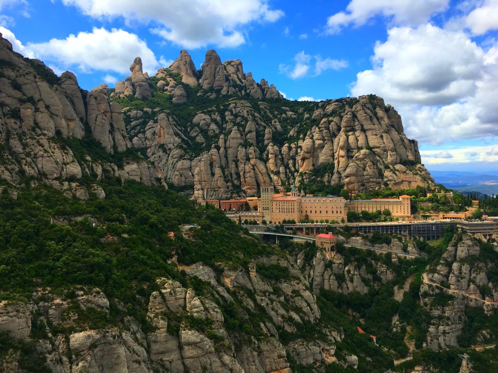 Montserrat mountains in Barcelona in Februrary