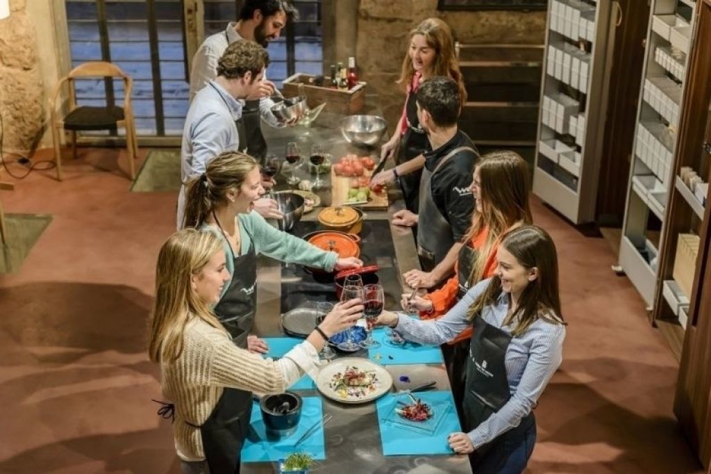 People participating in a cooking class