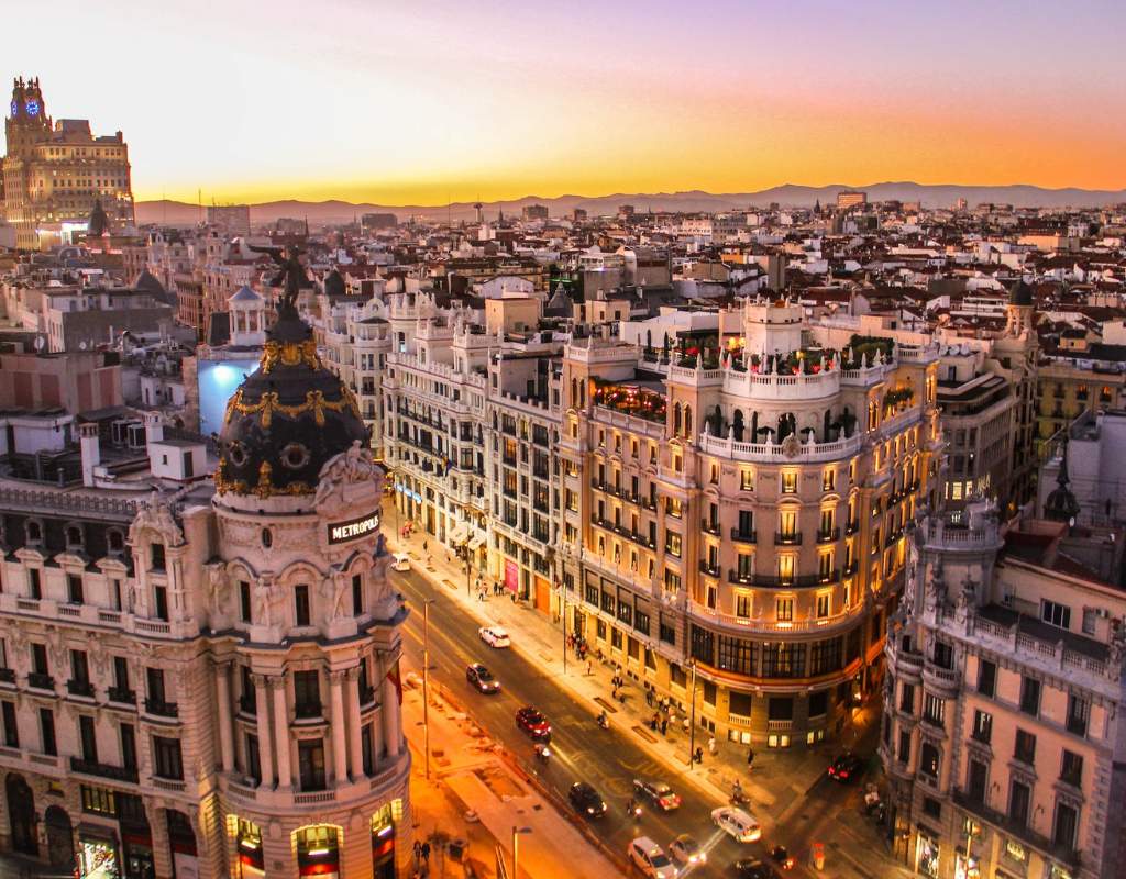 Calle Gran Via Street in Madrid