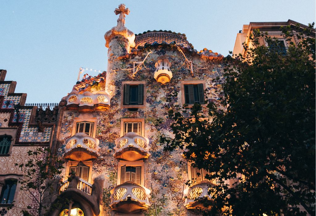Mosaic building in Barcelona.