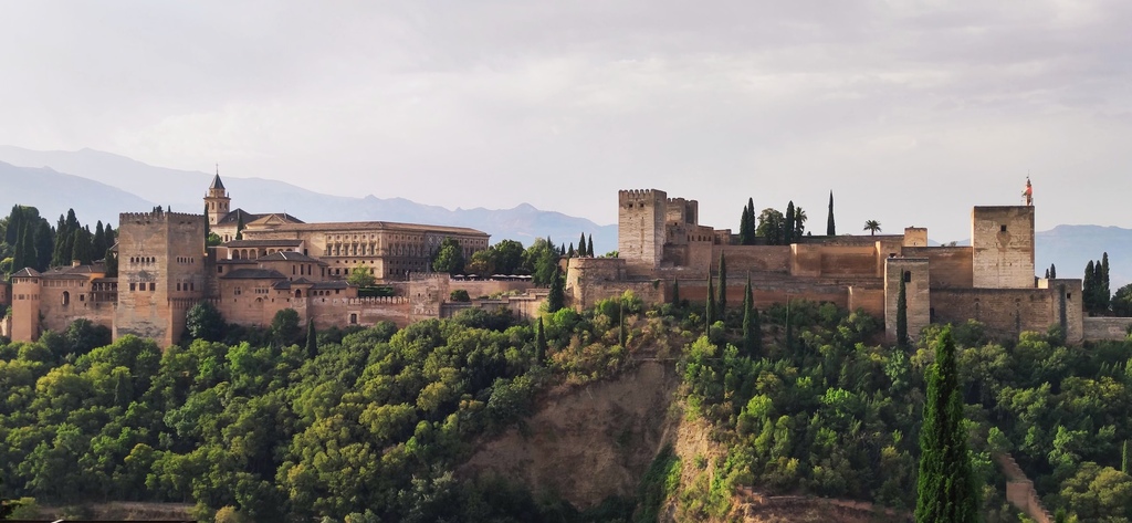view of castle on a mountain