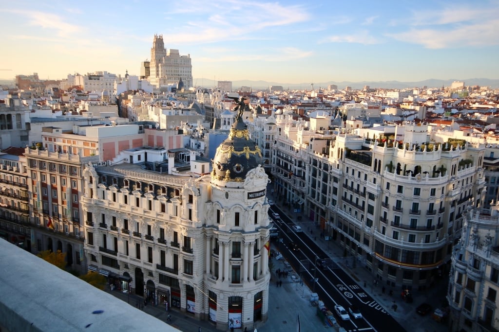 Aerial view of Madrid, Spain