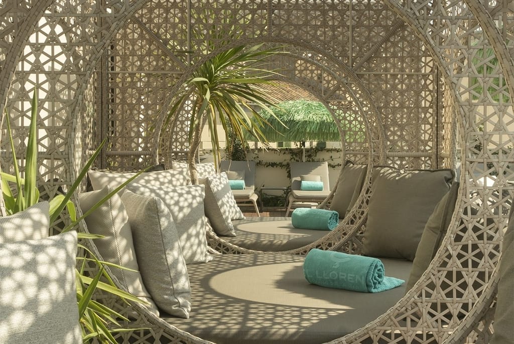 Rooftop of El Llorenc Hotel in Mallorca, Spain