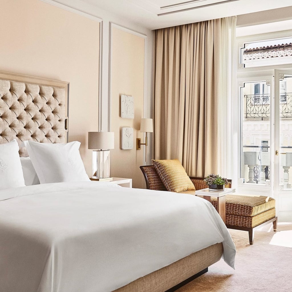 Room in Four Seasons Hotel Madrid with white and brown tones