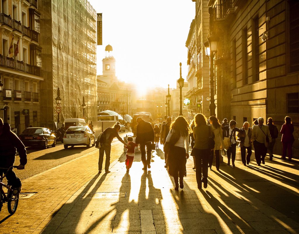 Golden Hour in Madrid Spain.