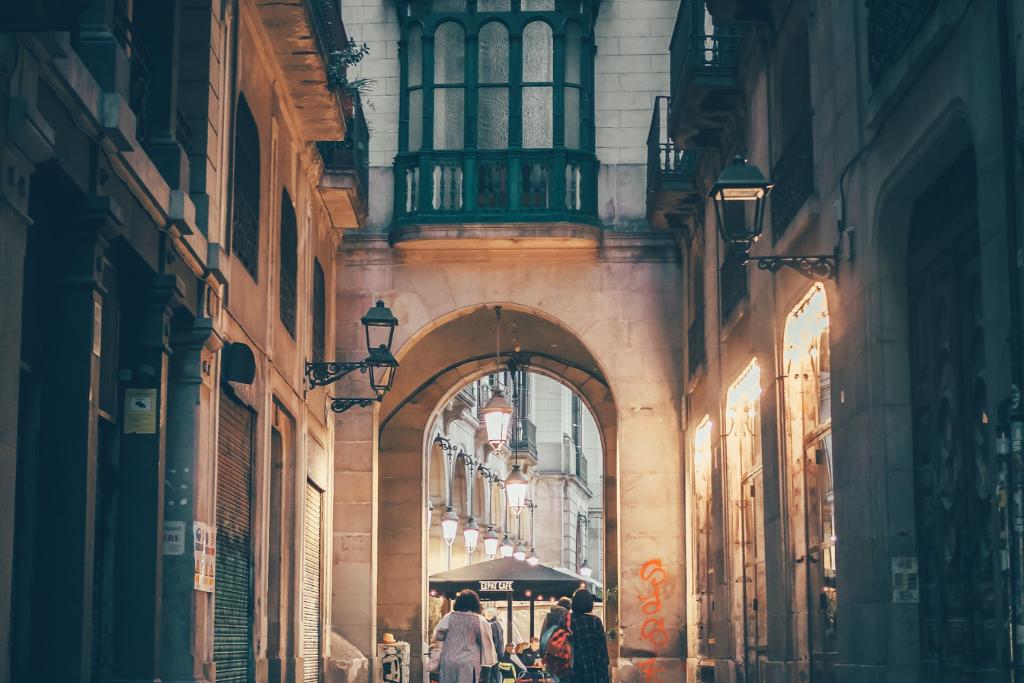 Medieval buildings in Barcelona's gothic quarter