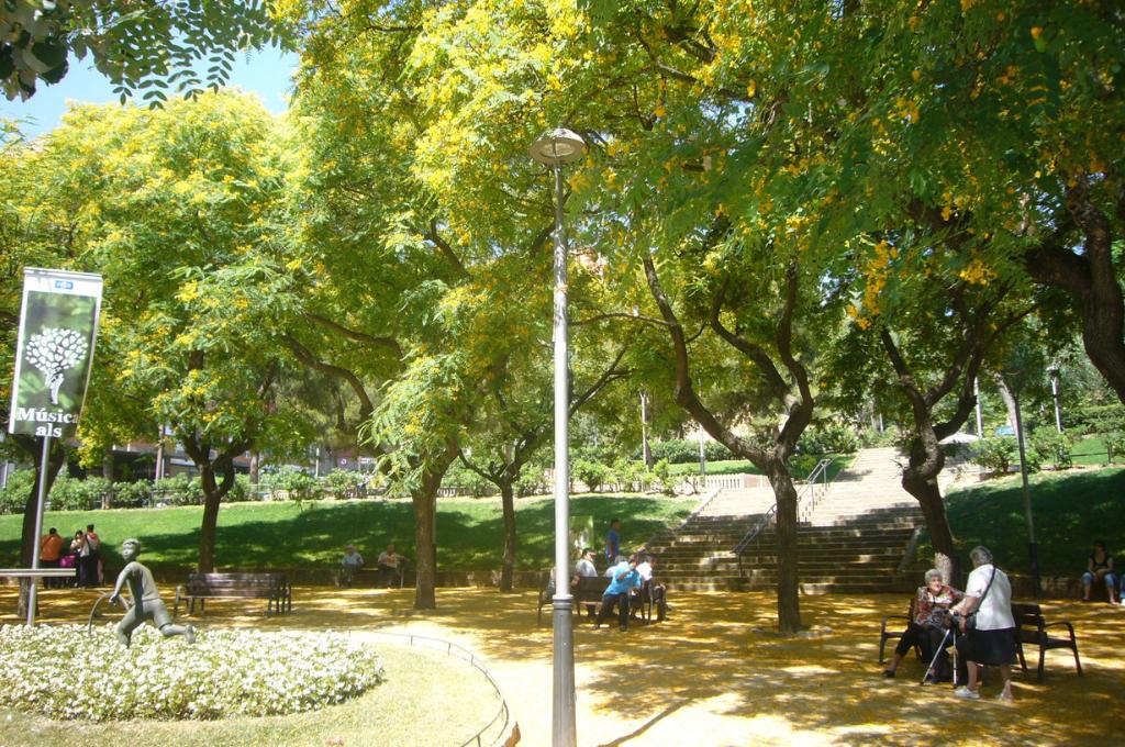 Seating area in Guinardo park, Barcelona