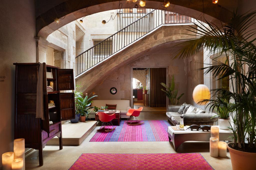 Colorful interior of the Hotel Neri