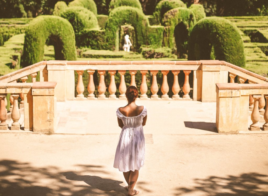 Tourist wearing summer clothing in Barcelona
