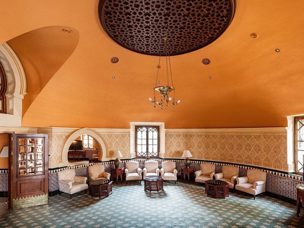 Lounge area in Hotel Alhambra Palace in Granada Spain