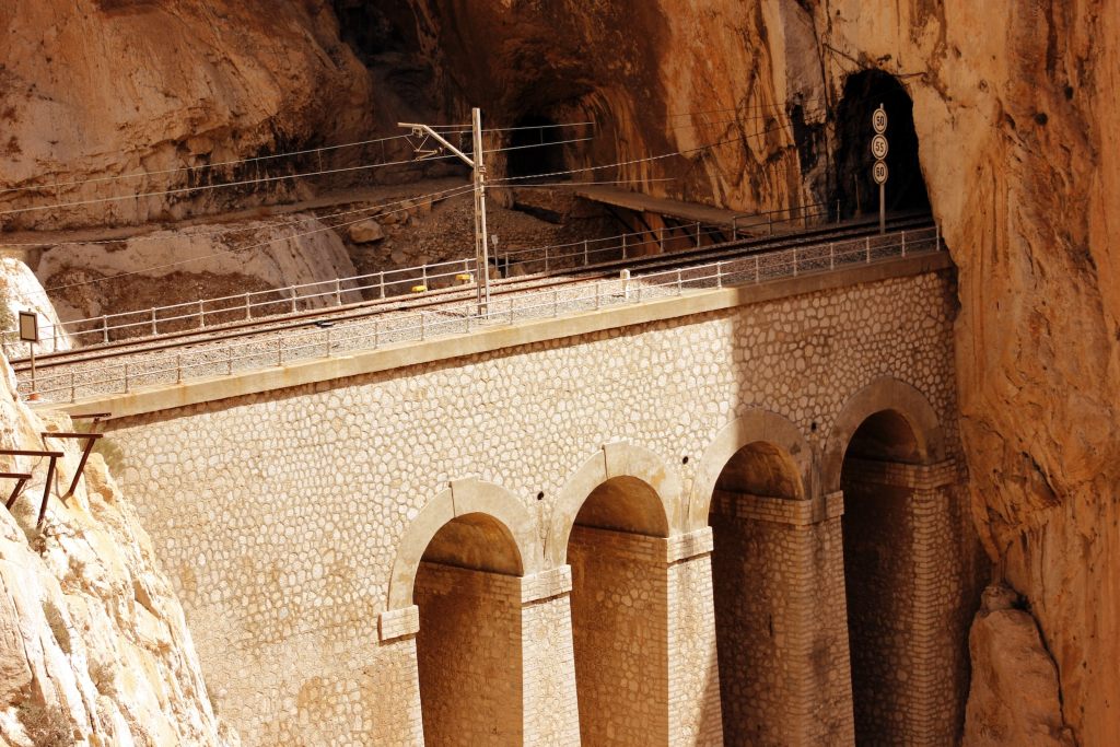 Bridge of Caminito del Rey in Malaga in October