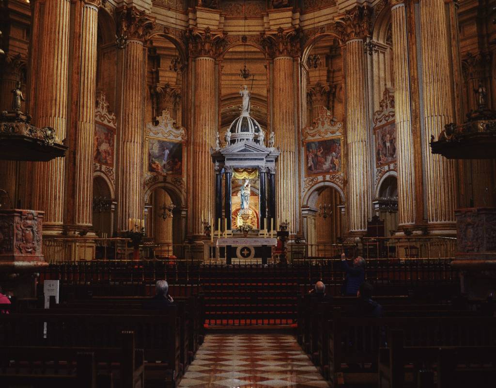 Inside a beautiful Cathedral in Spain