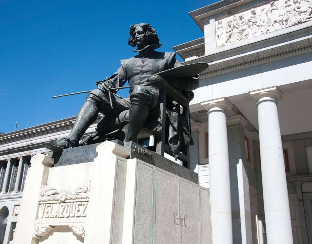 Monumento a Velazquez Paseo del Prado in Madrid.