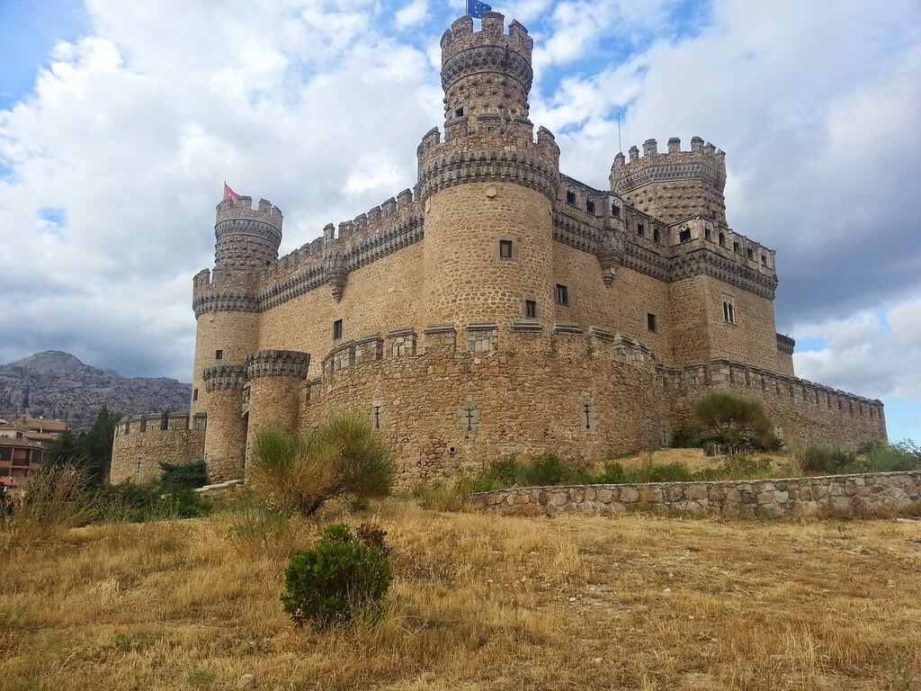 A view of the New Castle of Manzanares el Real in Madrid, Spain