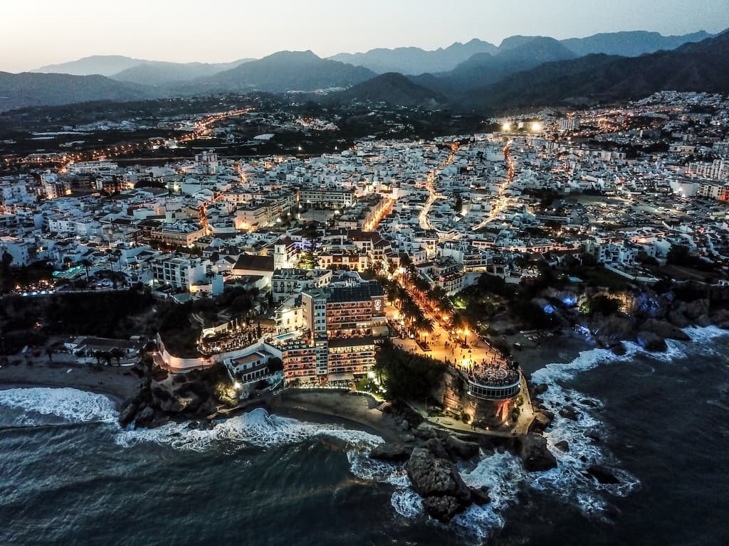 Nerja Town at night