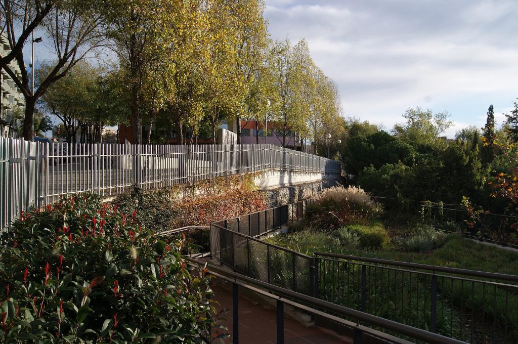 Entrance into Aigues park in Barcelona