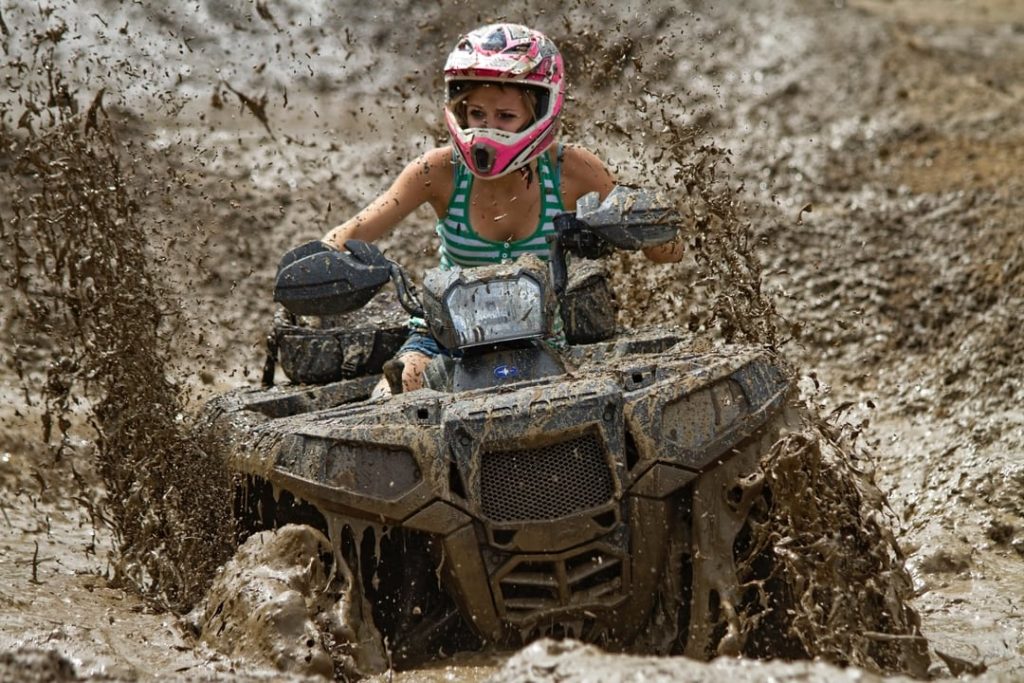 Muddy quad biking trail