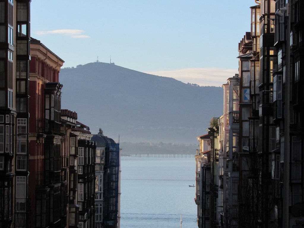 Buildings and view of the Bay in Santander Centro
