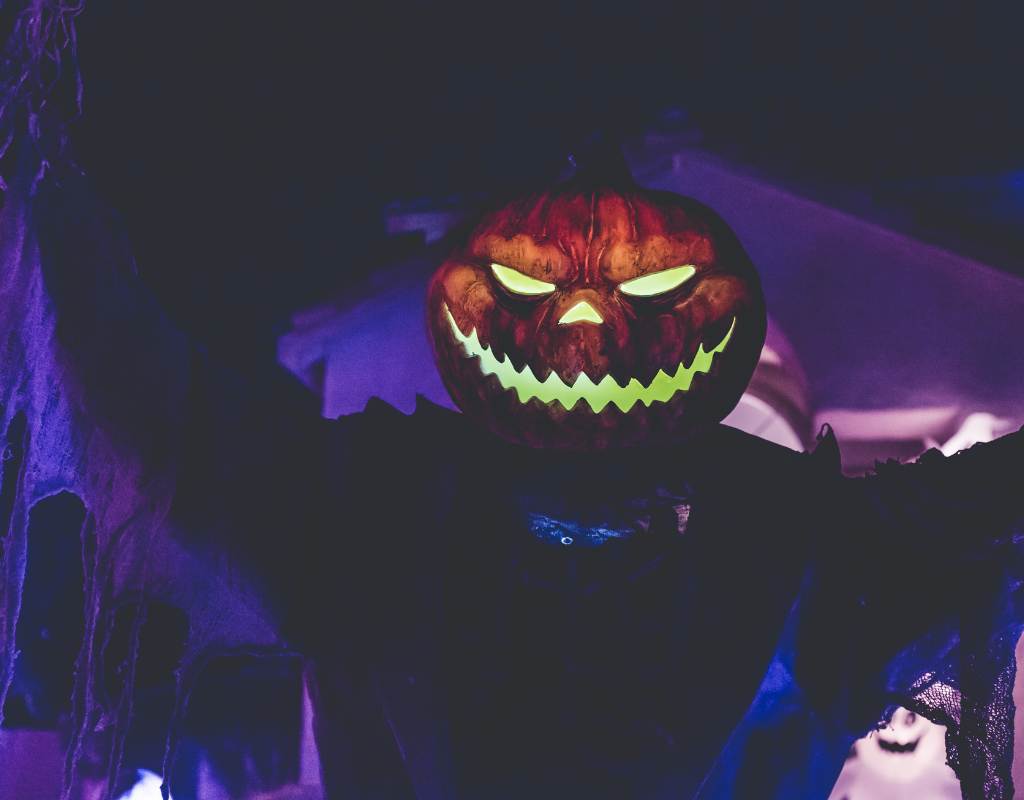 Scary Pumpkin Face Halloween Party.