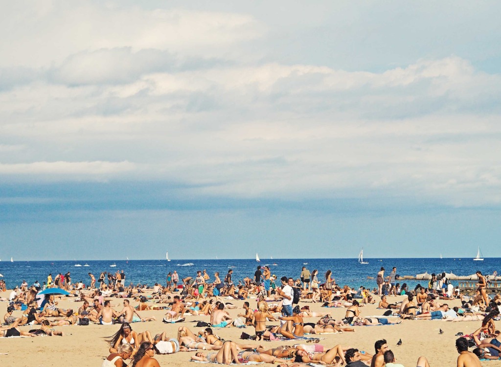An iconic beach in Barcelona