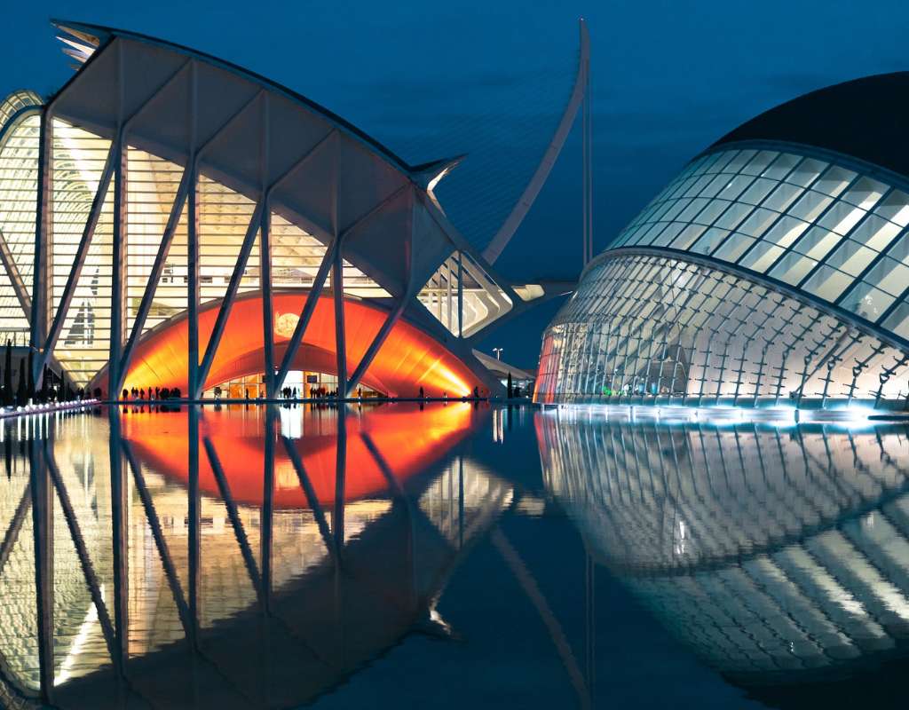 Outdoor view of the City of Arts and Sciences