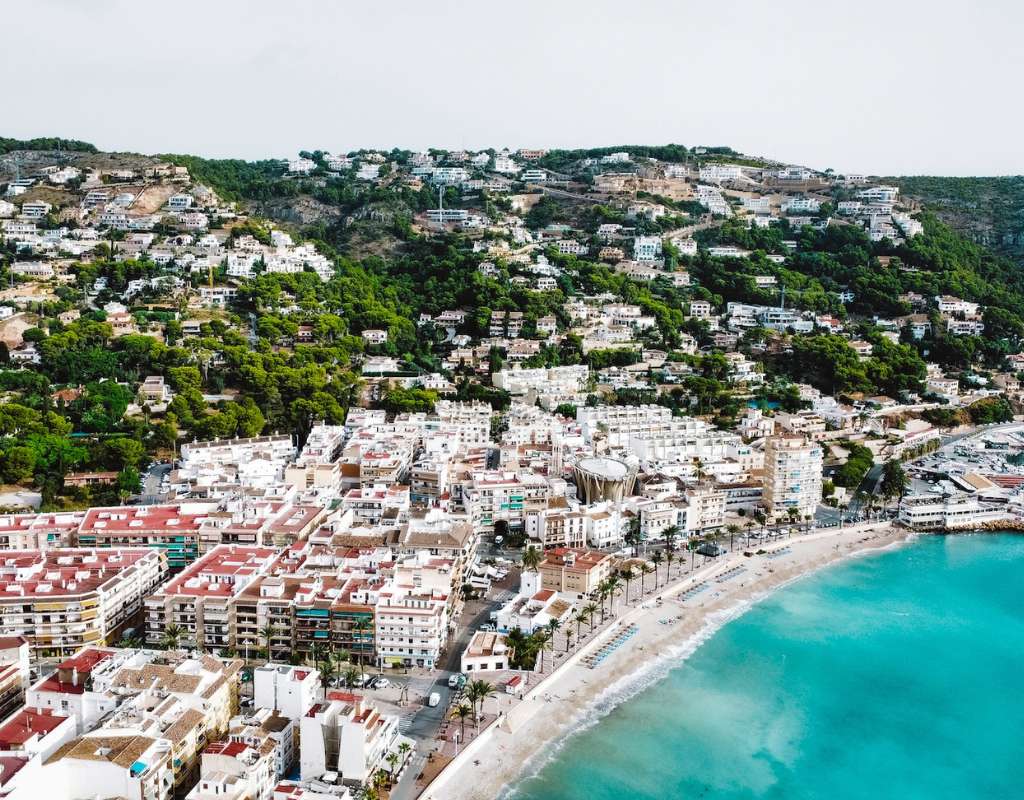 View of Beach and Mountain in Valencia 