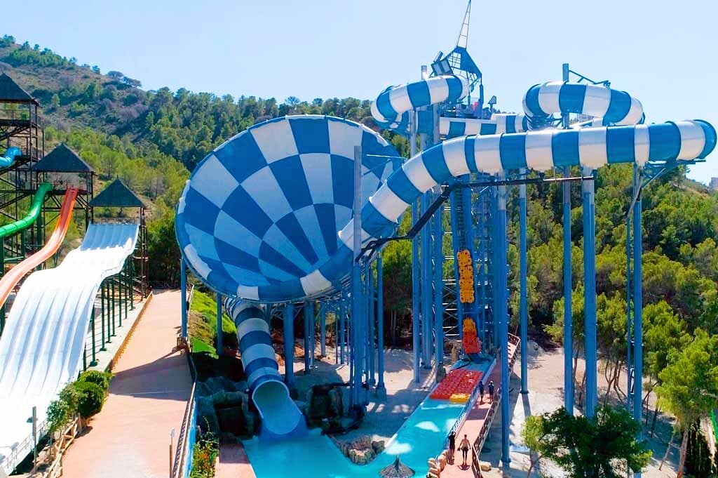 Blue big water slide